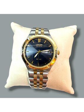 Citizen Eco-Drive Mens Two-Tone Watch With Box & Manuals - Model CB H144 - Solar